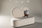 Laste lilleline diivan Teddy 99x36 Valge teddy-kate
