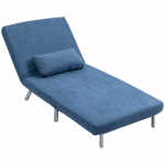 Lahtik&auml;iv tugitool 80x75x83 cm sinine sametkattega