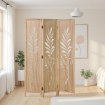 Ruumieraldaja 170 &times; 120 &times; 2 cm pruun puidust 3 paneeliga