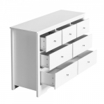 Valge kummut 40 x 119,9 x 81,3 cm 7 sahtlit ja MDF