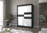 Liugustega Riidekapp BATIA 150 150x215x61 cm Must