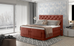 Boxspring voodi Clover 160x200 160x130 cm Tumepruun
