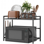 Mikrolaineahju riiul 39.5-64x32x47.5 cm Must