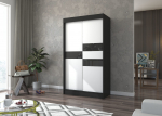 Liugustega Riidekapp BATIA 120 120x215x61 cm Must