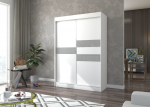 Liugustega Riidekapp BATIA 150 150x215x61 cm Valge