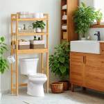 Pruun vannitoa riiul 26x63x170 cm