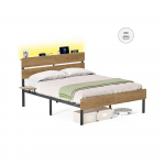 Kaheinimese voodi 215x147x100.3 cm Pruun