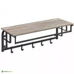 Riidenagi seinale 30 x 66 x 27 cm hall-must 5 konksu