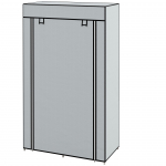 Riidest riidekapp 83 x 42,5 x 162,5 cm helehall 5 riiulit
