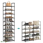 Kingariiul 45 &times; 28 &times; 173 cm must 10 tasandit terasraam