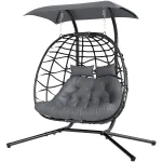 Kokkupandav ripptool PE-rattan tumehall 260 kg