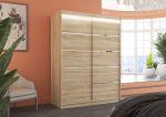 Liugustega riidekapp LUFT 150 150x200x58 Sonoma