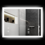 Led valgustusega peegel 80x60 cm Valge