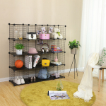 Metallist riiul 123x31x123cm must