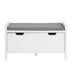 Esikupink panipaigaga 91 cm valge MDF ja pol&uuml;esterkangas