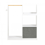 Laste riidepuu 97 &times; 35 &times; 108 cm valge MDF riiulitega