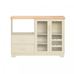 Klaasustega k&ouml;&ouml;gikapp 120 x 40 x 90 cm MDF 80 kg