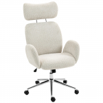 Kontoritool 65 &times; 75 &times; 115 123 cm hall-valge peatoega