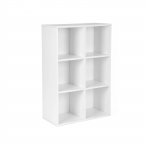 Raamaturiiul 97.5x65.5x30 cm valge 3-korruseline