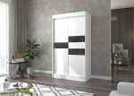 Liugustega Riidekapp BATIA 120 120x215x61 cm Valge