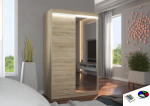 Liugustega riidekapp REWENA 120 120x200x58 cm Sonoma