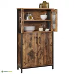 K&otilde;rge kummut 60 x 30 x 108 cm pruun klaasuksed