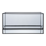 Klaasist k&uuml;&uuml;nlajalg Hurricane must metall 30&times;12&times;15 cm