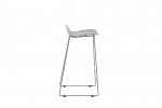 Wave metallist baaripukk 2 tk hall 75 cm iste ja jalatugi