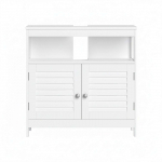 Valamukapp jalgadel 60x60x30 cm valge MDF ja liistuksed