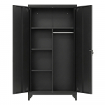 Hoiukapp 80 x 40 x 165 cm lukustatav must teras