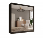 Liugustega Riidekapp Tola 200 200x215x61 cm Must