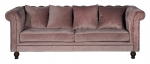 Kolmekohaline diivan 217x88 cm roosa