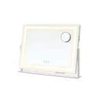 Puutetundlik LED-meigipeegel h&auml;mardatav 58 x 43 cm matt valge