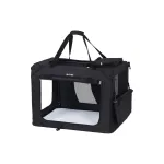 Koera transpordikott L 70x52x52 cm must kokkupandav