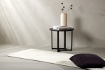 Milton esiku vaip 200x70 cm valge villane ribiline