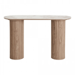 Konsoollaud 120x40x78 cm valge-pruun keraamiline plaat