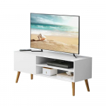 TV alus valge riiuliga 120 &times; 40 &times; 49 cm 55 kg &uuml;lapind