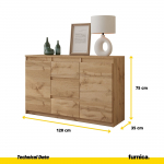 Kummut Mikel 75x120x35 cm pruun
