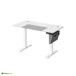 Reguleeritav kirjutuslaud 60 x 120 cm valge elektriline