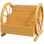 Lillekast vankrirattaga 62 &times; 61 &times; 57 cm tiik kuusepuit