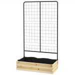 Metallist lilleriiul 80 &times; 38 &times; 145 cm looduslik puit