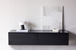 TV-alus Fristad 160x45x35 cm Must MDF sahtlitega