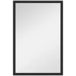 Seinapeegel 40x60 cm must ristk&uuml;likukujuline MDF-raamiga