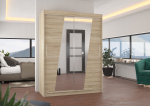 Liugustega riidekapp BOLTON 150 150x200x58 cm Sonoma