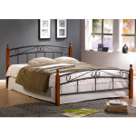 Voodi metallist 185x215 cm Must