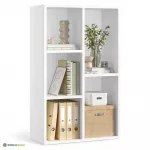 Avatud raamaturiiul 50 x 80 x 24 cm valge puitlaastplaat