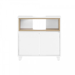 Valamukapp 60 &times; 30 &times; 61 cm valge MDF U-v&auml;ljal&otilde;ige