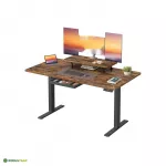 Elektriliselt reguleeritav laud 140x70 cm pruun USB-C