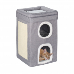 Kassimaja 63 x 40 x 40 cm hall-valge 2 pesa platvorm