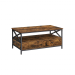 Diivanilaud sahtliga 100 &times; 55 &times; 45 cm pruun-must